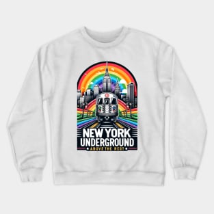 Copy of New York Subway rainbow themed NYC Subway Train Crewneck Sweatshirt